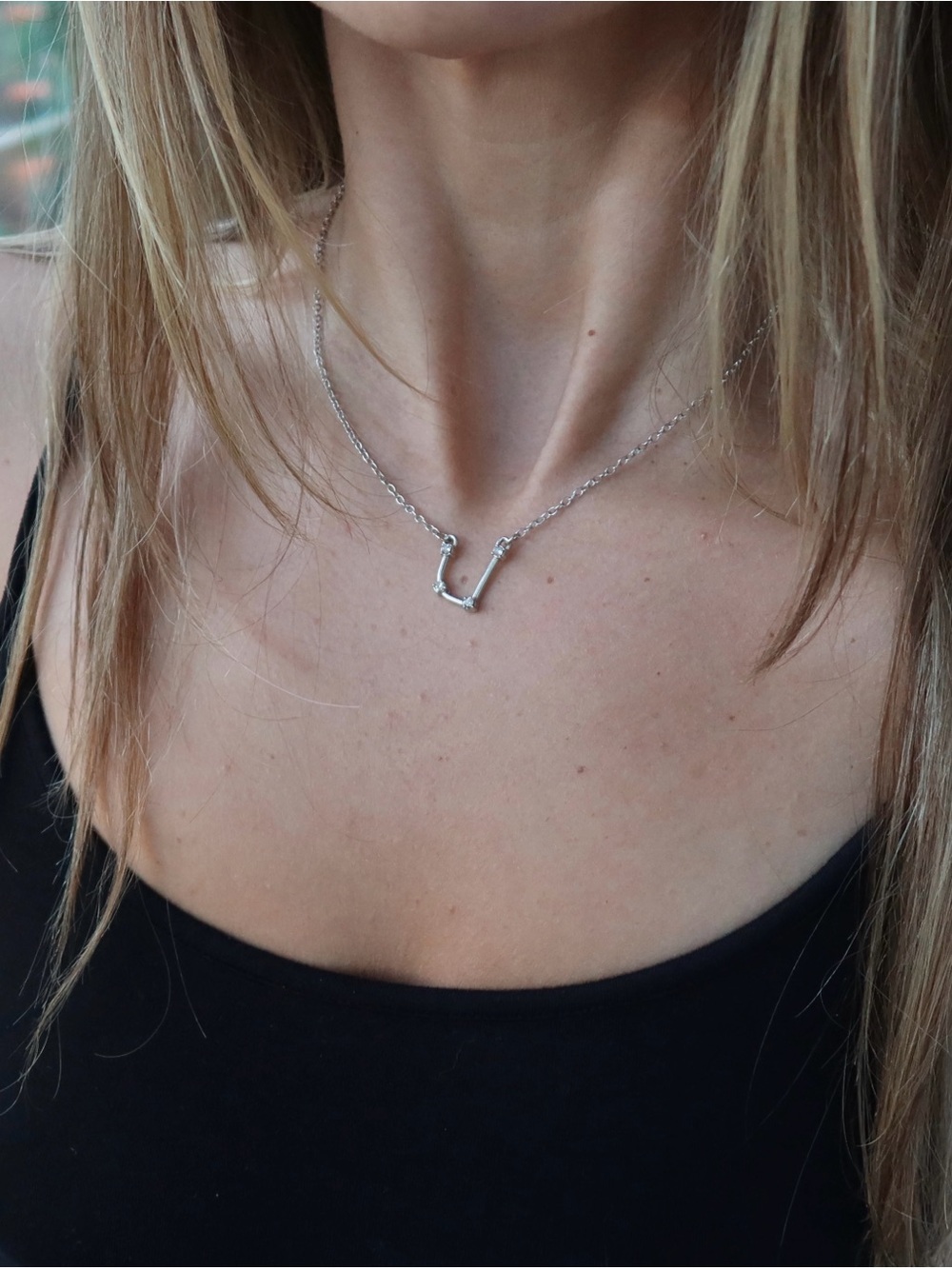 Silver Taurus Zodiac Constellation Necklace